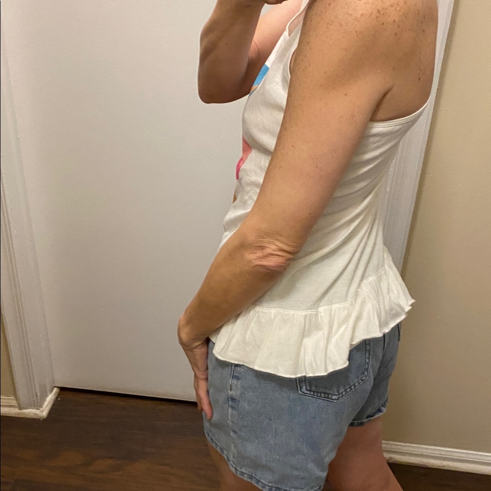 Juicy Couture White Tank with Colorful Graphic - Picture 2 of 9